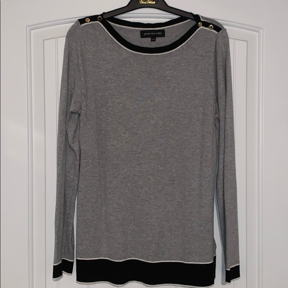 Jones New York sweater with shoulder detail